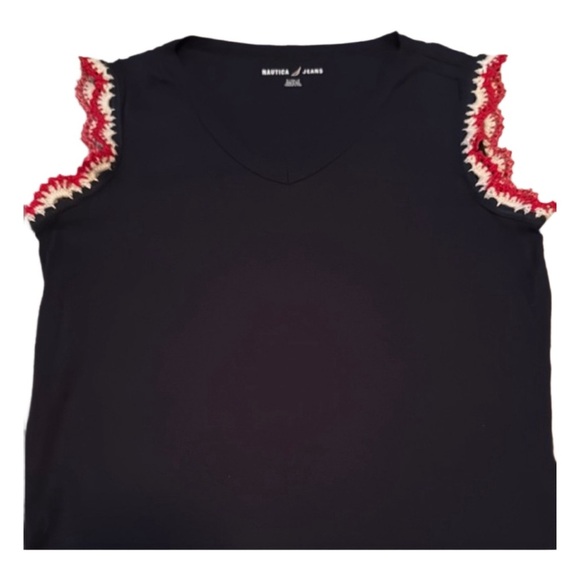 Nautica Navy V-Neck Tee - Picture 1 of 7